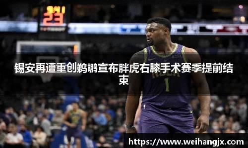 锡安再遭重创鹈鹕宣布胖虎右膝手术赛季提前结束